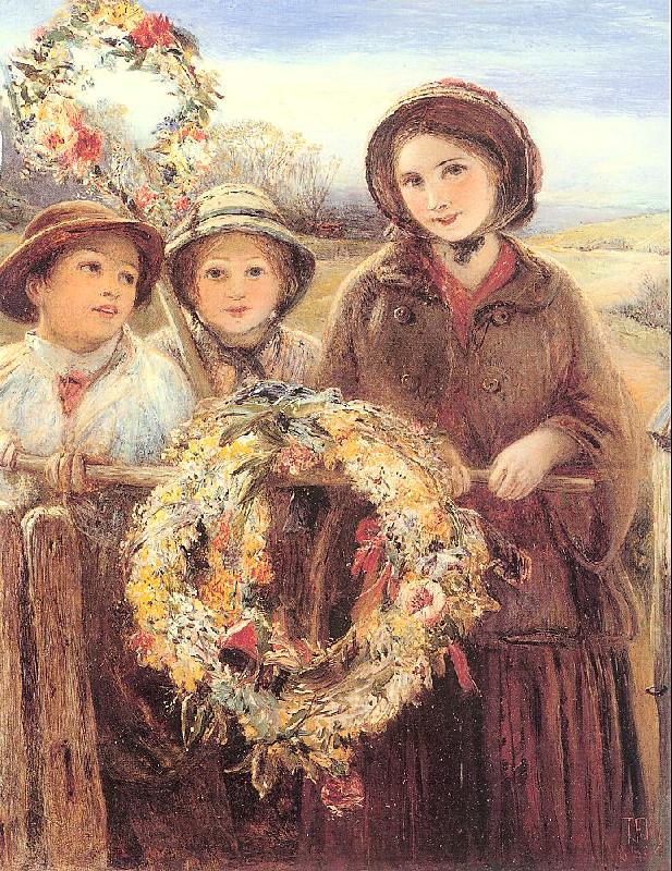 Marshall, Thomas Falcon May Day Garlands Norge oil painting art
